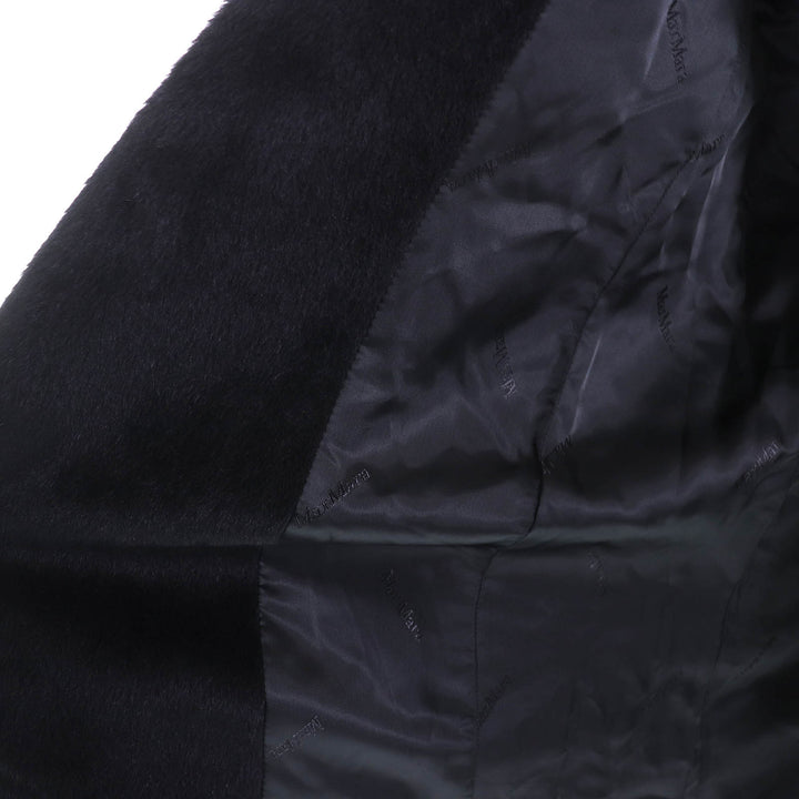 Excellent Max Mara coat Long Belt Wrap Coat black alpaca Women 40