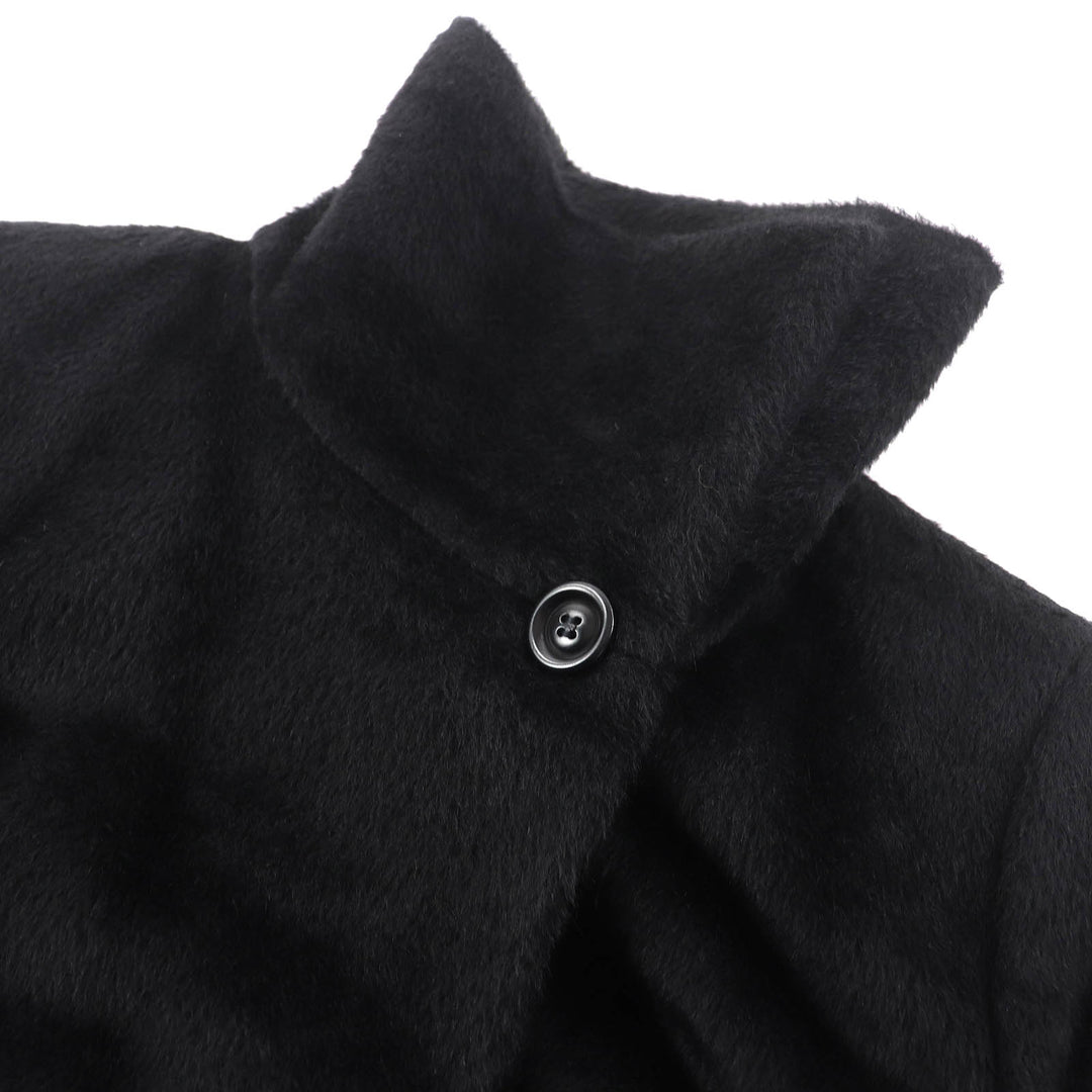 Excellent Max Mara coat Long Belt Wrap Coat black alpaca Women 40