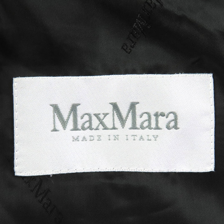 Excellent Max Mara coat Long Belt Wrap Coat black alpaca Women 40