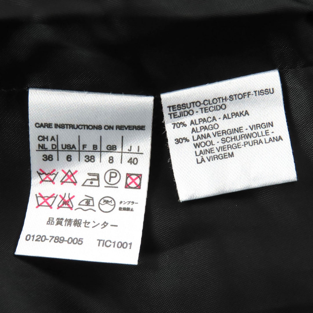 Excellent Max Mara coat Long Belt Wrap Coat black alpaca Women 40