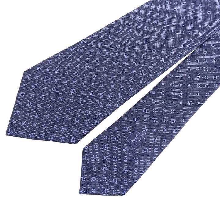 Excellent LOUIS VUITTON tie Cravat Monogram Classic silk mens M70953