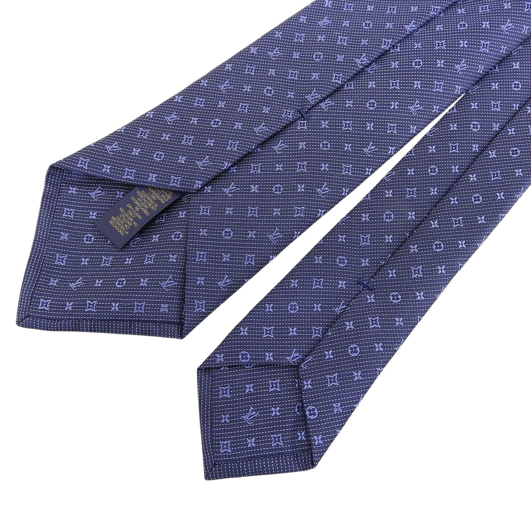 Excellent LOUIS VUITTON tie Cravat Monogram Classic silk mens M70953