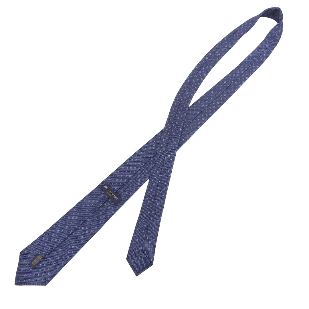 Excellent LOUIS VUITTON tie Cravat Monogram Classic silk mens M70953