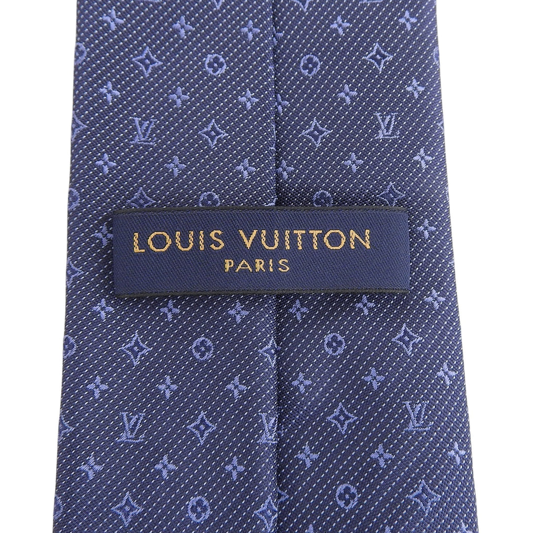 Excellent LOUIS VUITTON tie Cravat Monogram Classic silk mens M70953