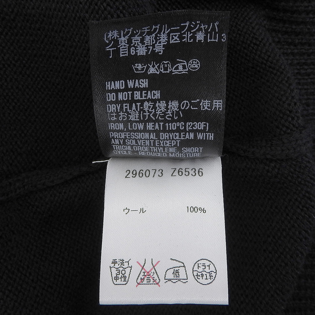 Excellent GUCCI knit black wool mens S