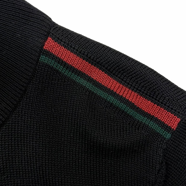 Excellent GUCCI knit black wool mens S