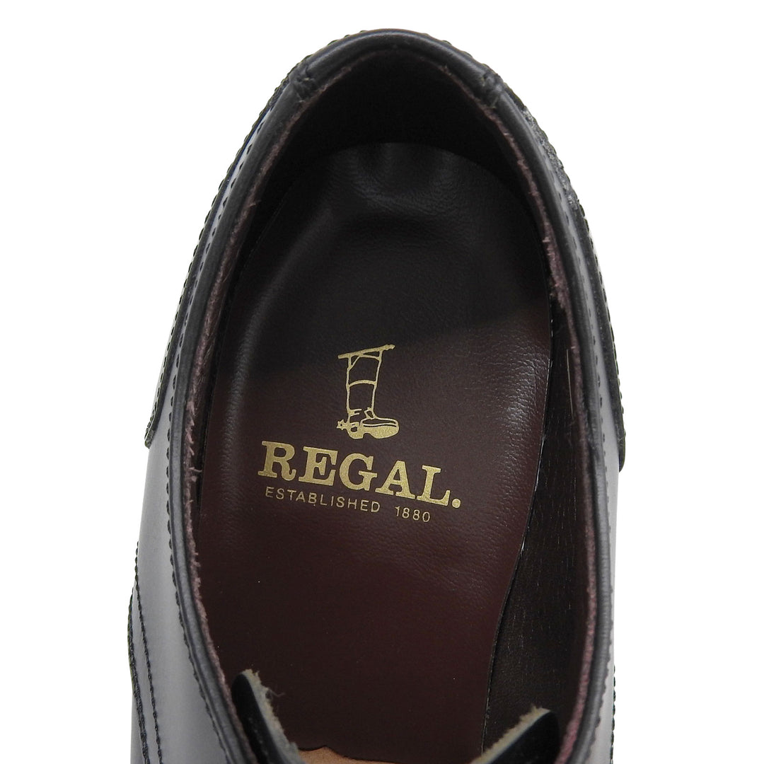 Pristine REGAL Leather shoes black leather mens 25cm JK02