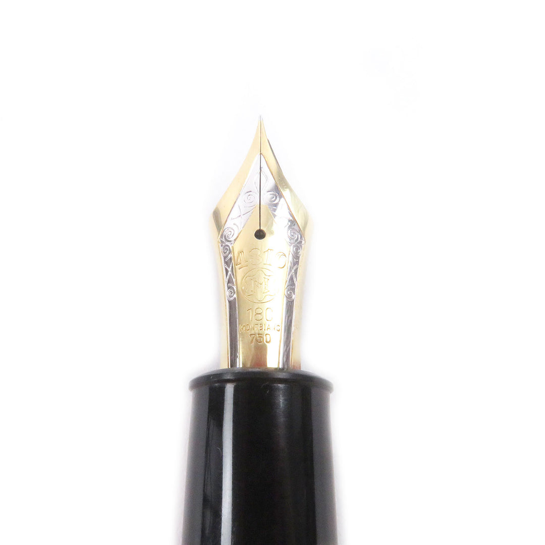 Very Good MONTBLANC fountain pen Meisterstück 149 70-80s black 18K