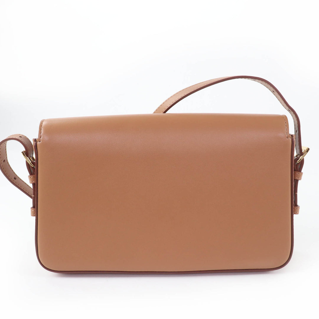 Excellent BURBERRY Shoulder Bag Grace logo leather Brown leather Women