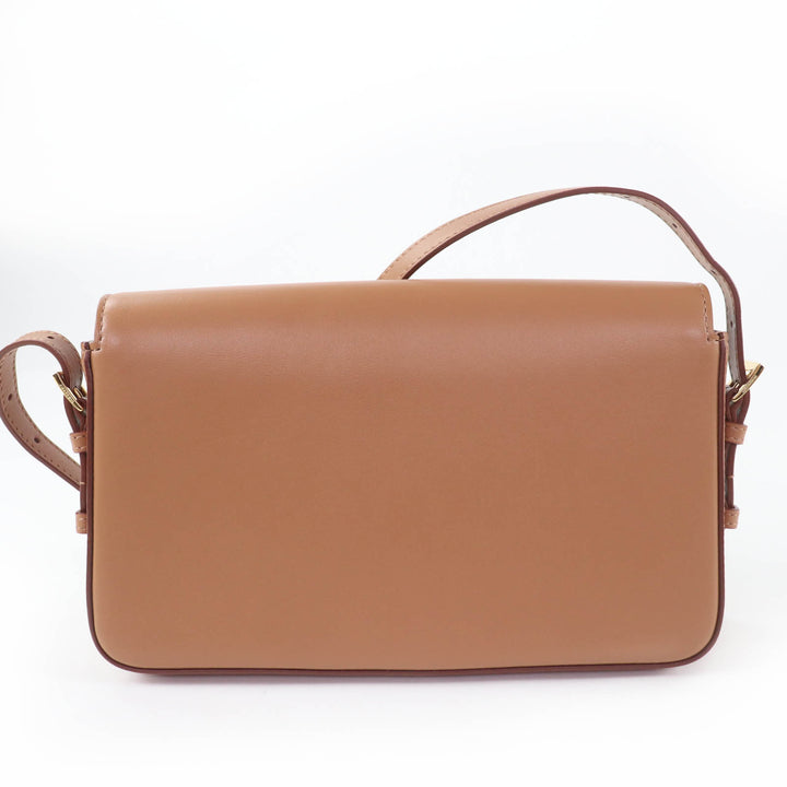 Excellent BURBERRY Shoulder Bag Grace logo leather Brown leather Women