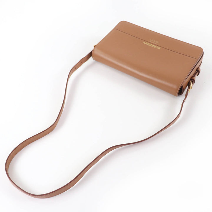 Excellent BURBERRY Shoulder Bag Grace logo leather Brown leather Women