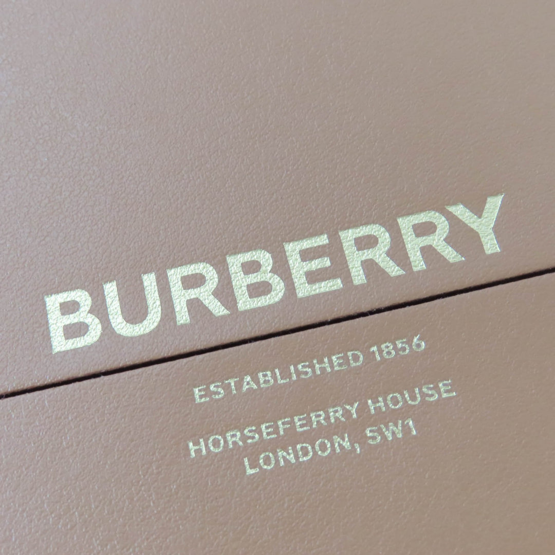 Excellent BURBERRY Shoulder Bag Grace logo leather Brown leather Women