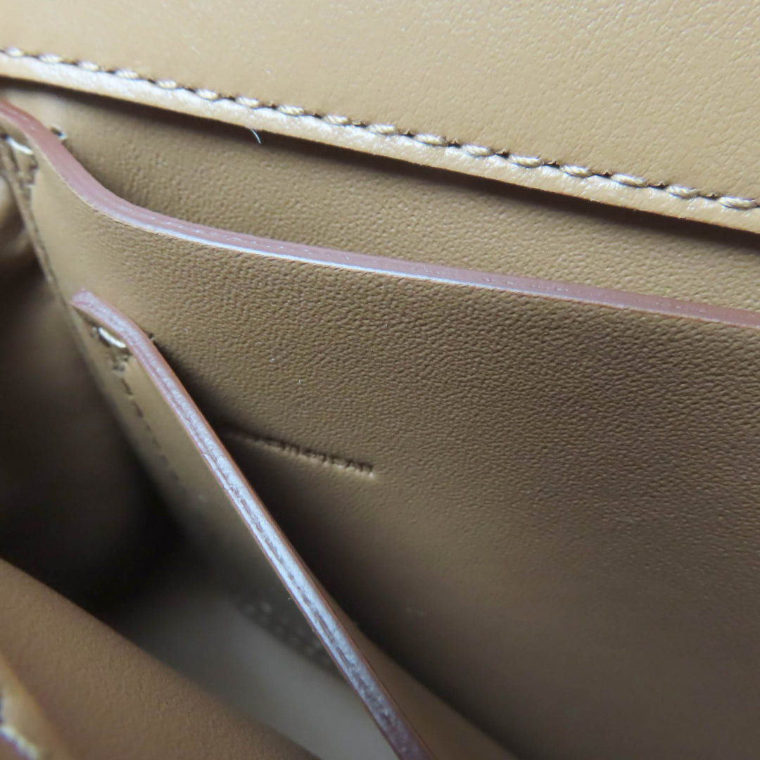 Excellent BURBERRY Shoulder Bag Grace logo leather Brown leather Women