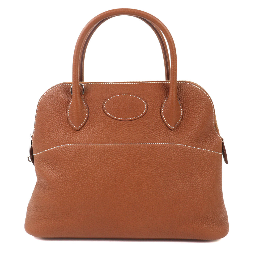Pristine HERMES Handbag Bored 31 gold Taurillon Clemence Leather Women