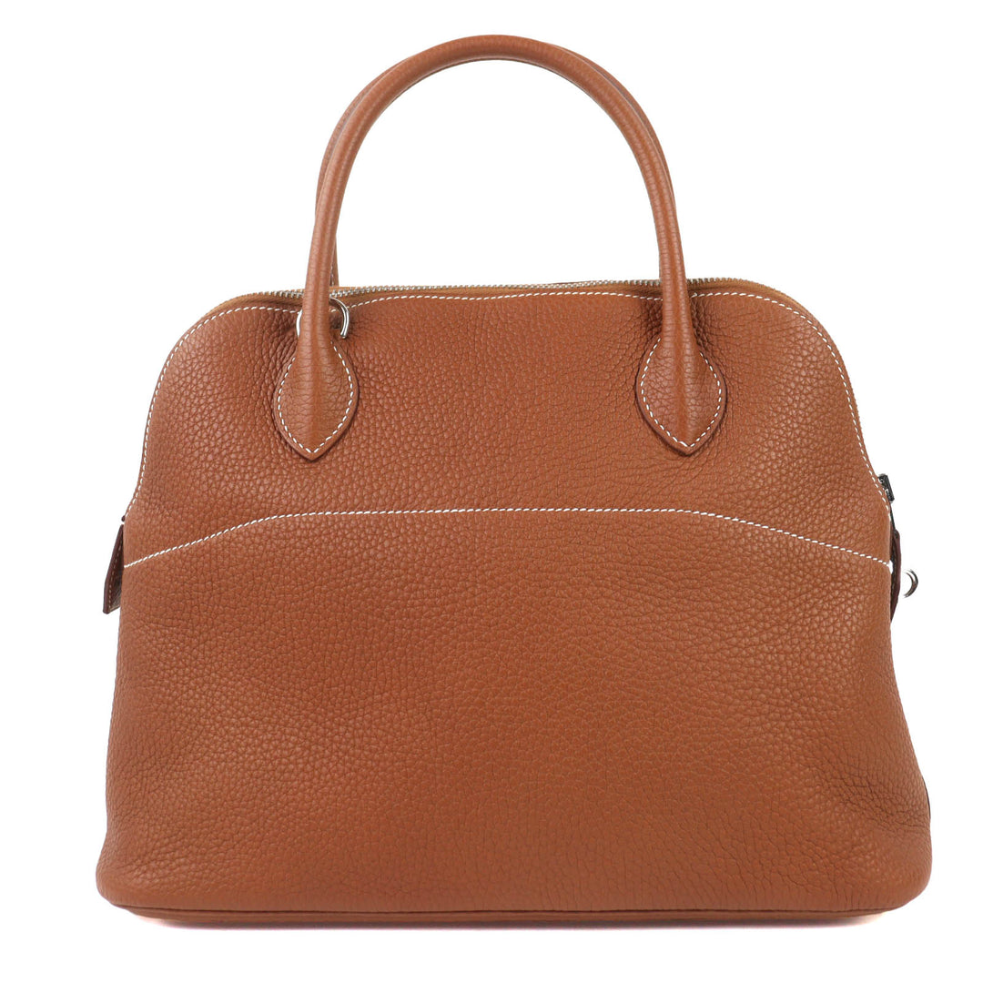 Pristine HERMES Handbag Bored 31 gold Taurillon Clemence Leather Women