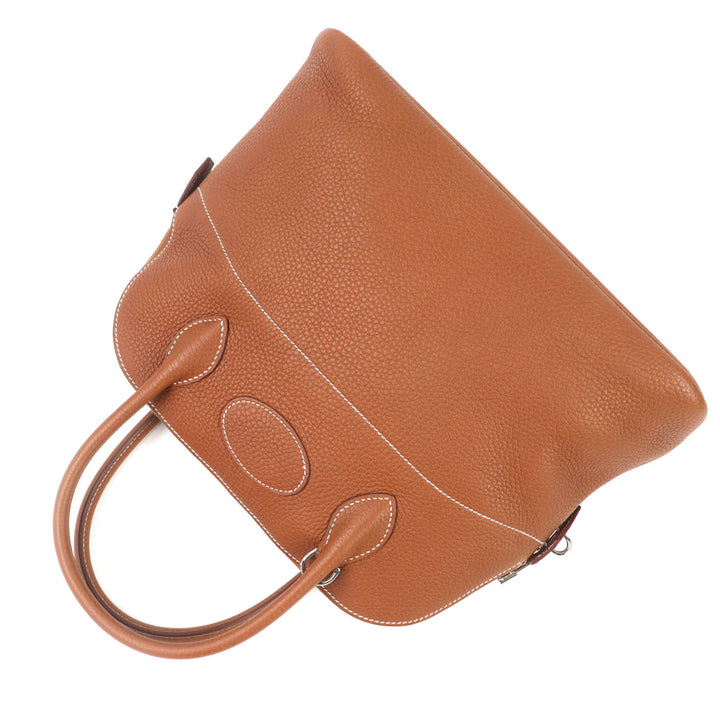 Pristine HERMES Handbag Bored 31 gold Taurillon Clemence Leather Women