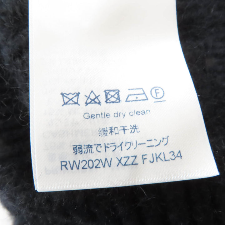 Excellent LOUIS VUITTON knit High neck, 3/4 sleeves, cable knit black cashmere S
