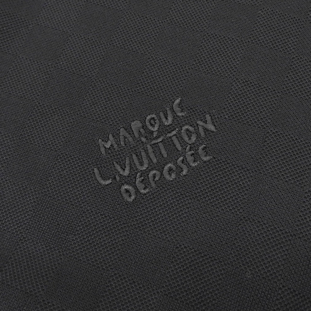 Excellent LOUIS VUITTON Short sleeve T-shirt black cotton mens S