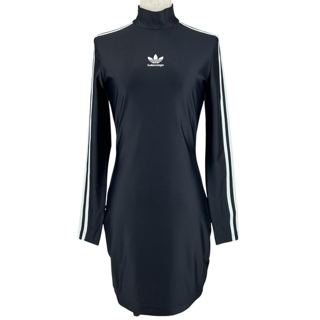 Pristine BALENCIAGA×adidas one piece tight black Nylon Women 38 728939
