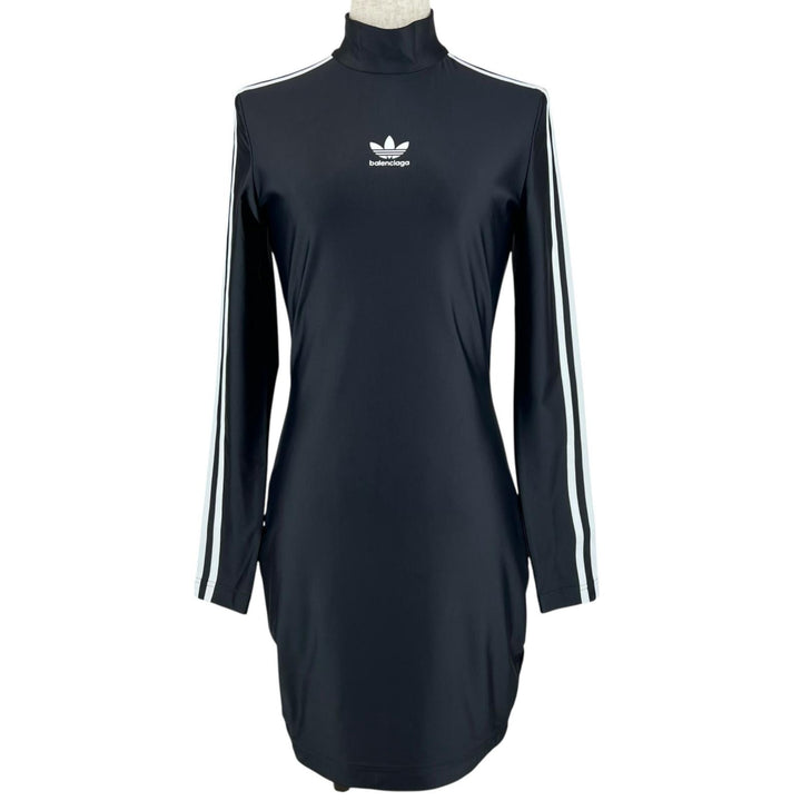 Pristine BALENCIAGA×adidas one piece tight black Nylon Women 38 728939