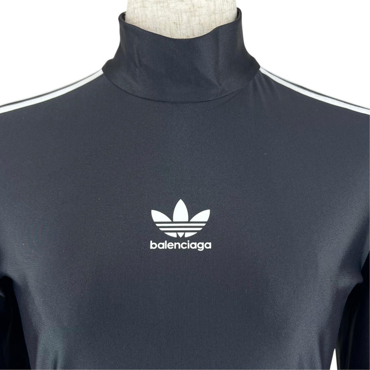 Pristine BALENCIAGA×adidas one piece tight black Nylon Women 38 728939