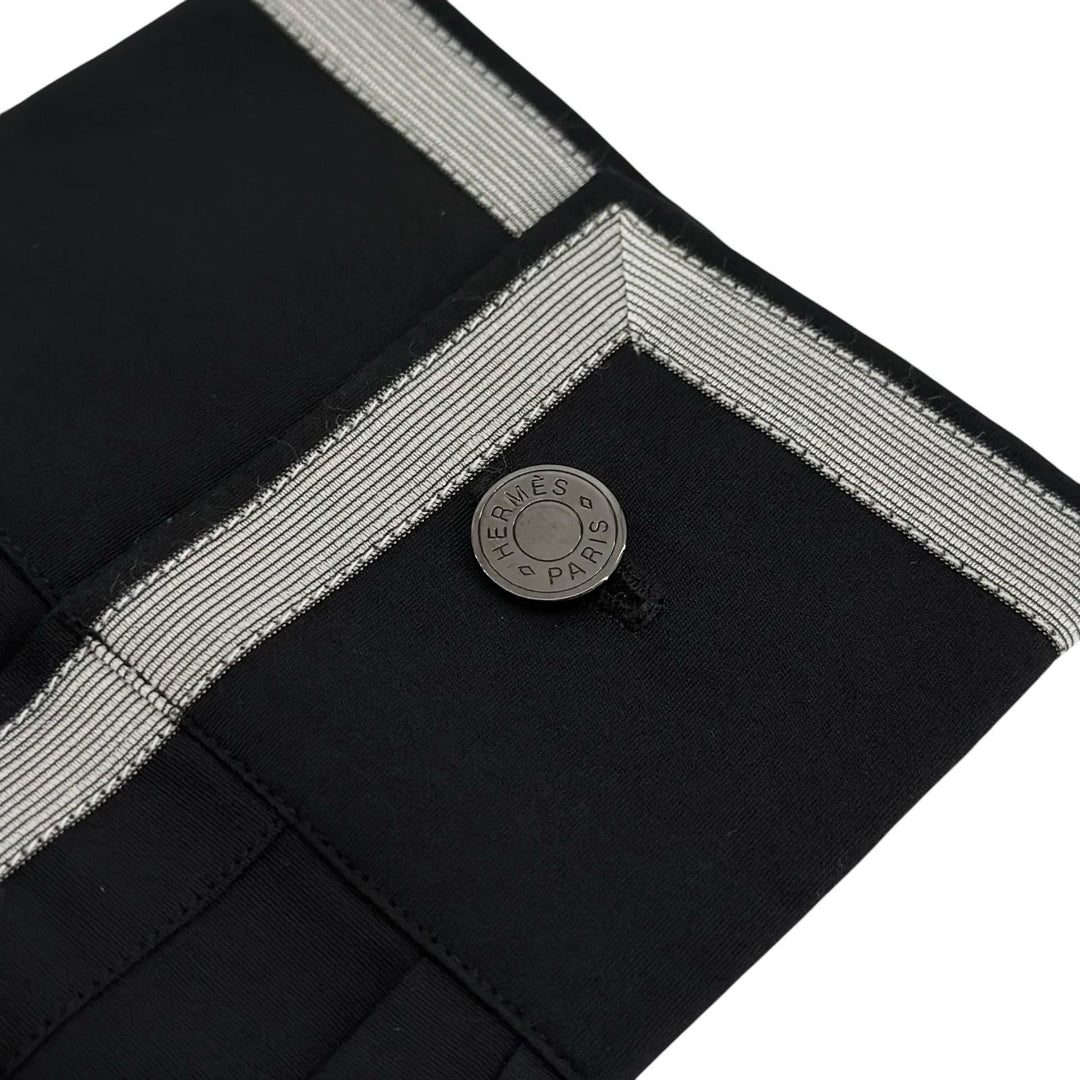 Excellent HERMES Long sleeve shirt Sleeve Serie buttons black cotton mens 40