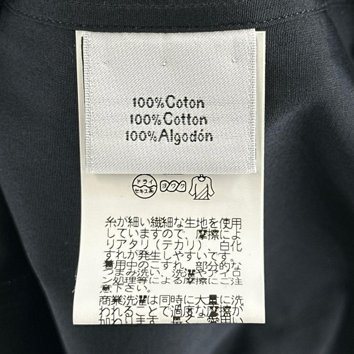 Excellent HERMES Long sleeve shirt Sleeve Serie buttons black cotton mens 40