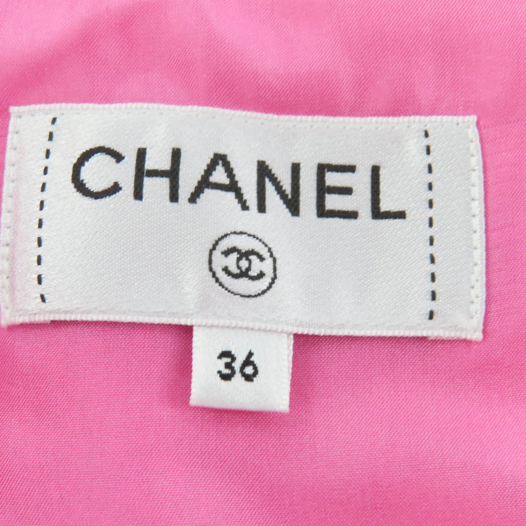 Excellent CHANEL Tweed skirt runway wear pink cotton Women 36 24P P76729V68549
