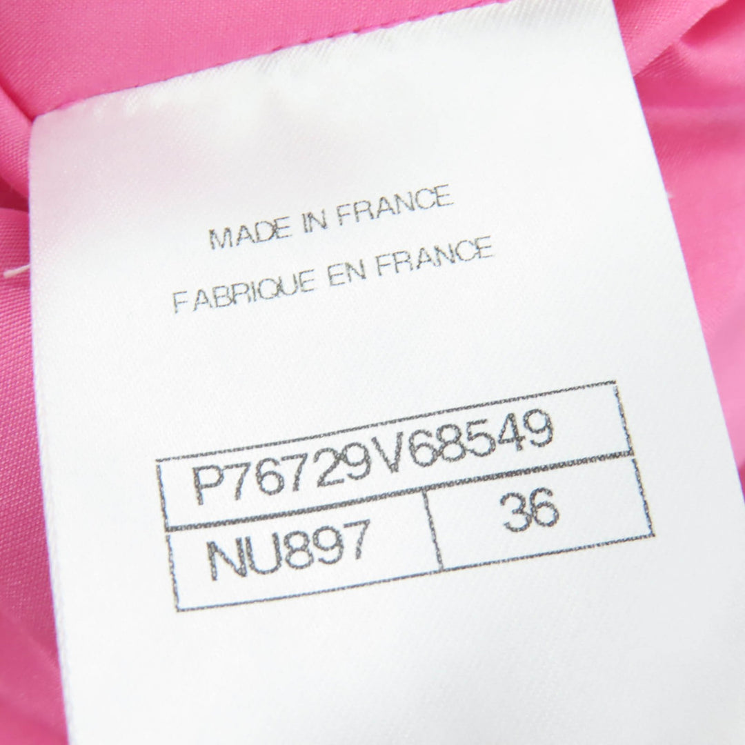 Excellent CHANEL Tweed skirt runway wear pink cotton Women 36 24P P76729V68549