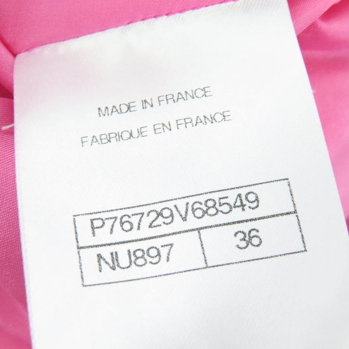 Excellent CHANEL Tweed skirt runway wear pink cotton Women 36 24P P76729V68549