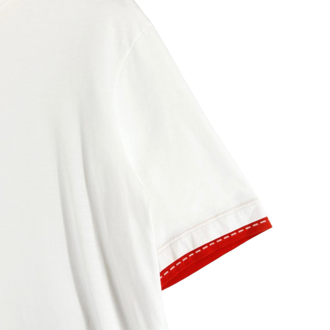 Excellent HERMES Short sleeve T-shirt Saddle stitch crew neck white cotton S