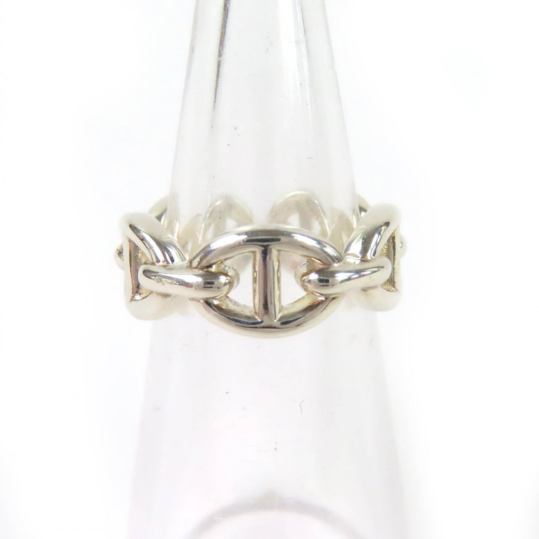 Excellent HERMES Ring Chaine d'Ancre Enchaine PM Silver AG925 Women