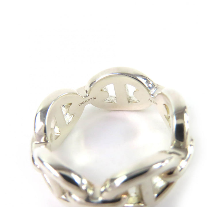 Excellent HERMES Ring Chaine d'Ancre Enchaine PM Silver AG925 Women