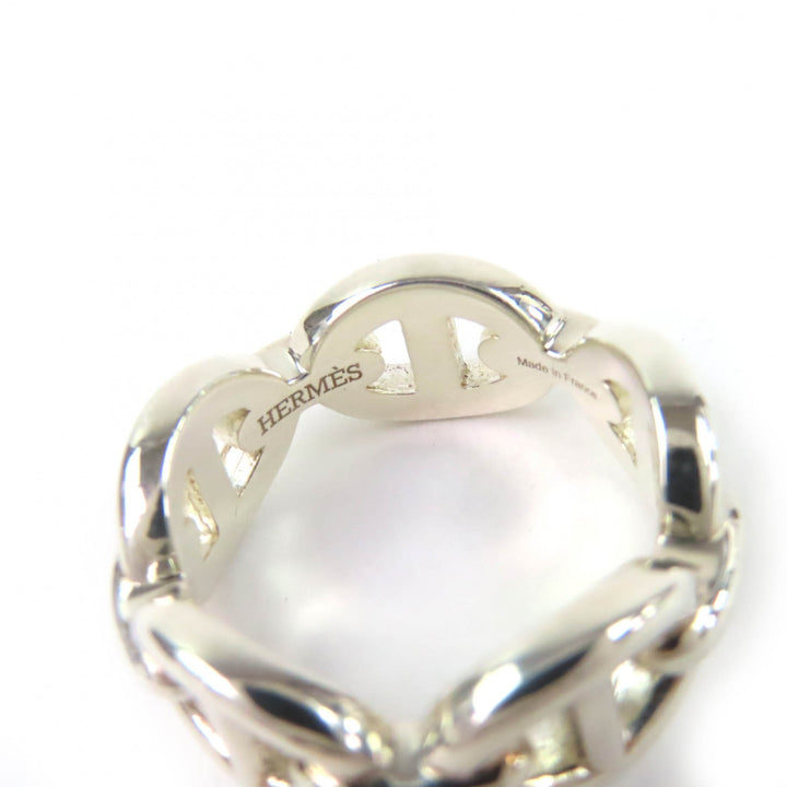 Excellent HERMES Ring Chaine d'Ancre Enchaine PM Silver AG925 Women