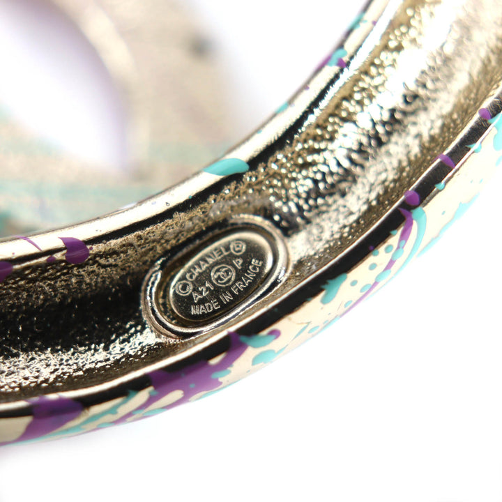 Excellent CHANEL hair accessory COCO Mark Hair Tie purple ー Women A21P AB6087