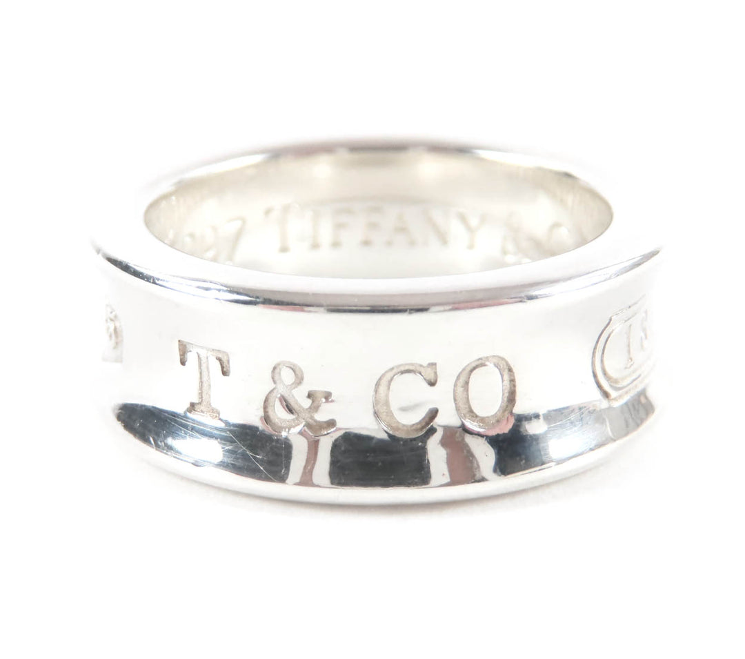 Great TIFFANY&Co. Ring Narrow Long Silver 925 Women
