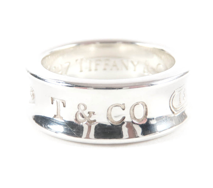Great TIFFANY&Co. Ring Narrow Long Silver 925 Women