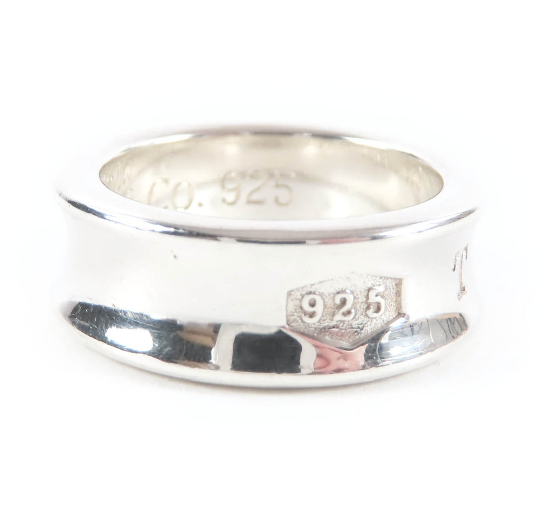 Great TIFFANY&Co. Ring Narrow Long Silver 925 Women