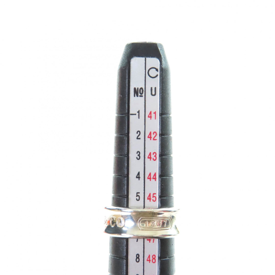 Great TIFFANY&Co. Ring Narrow Long Silver 925 Women