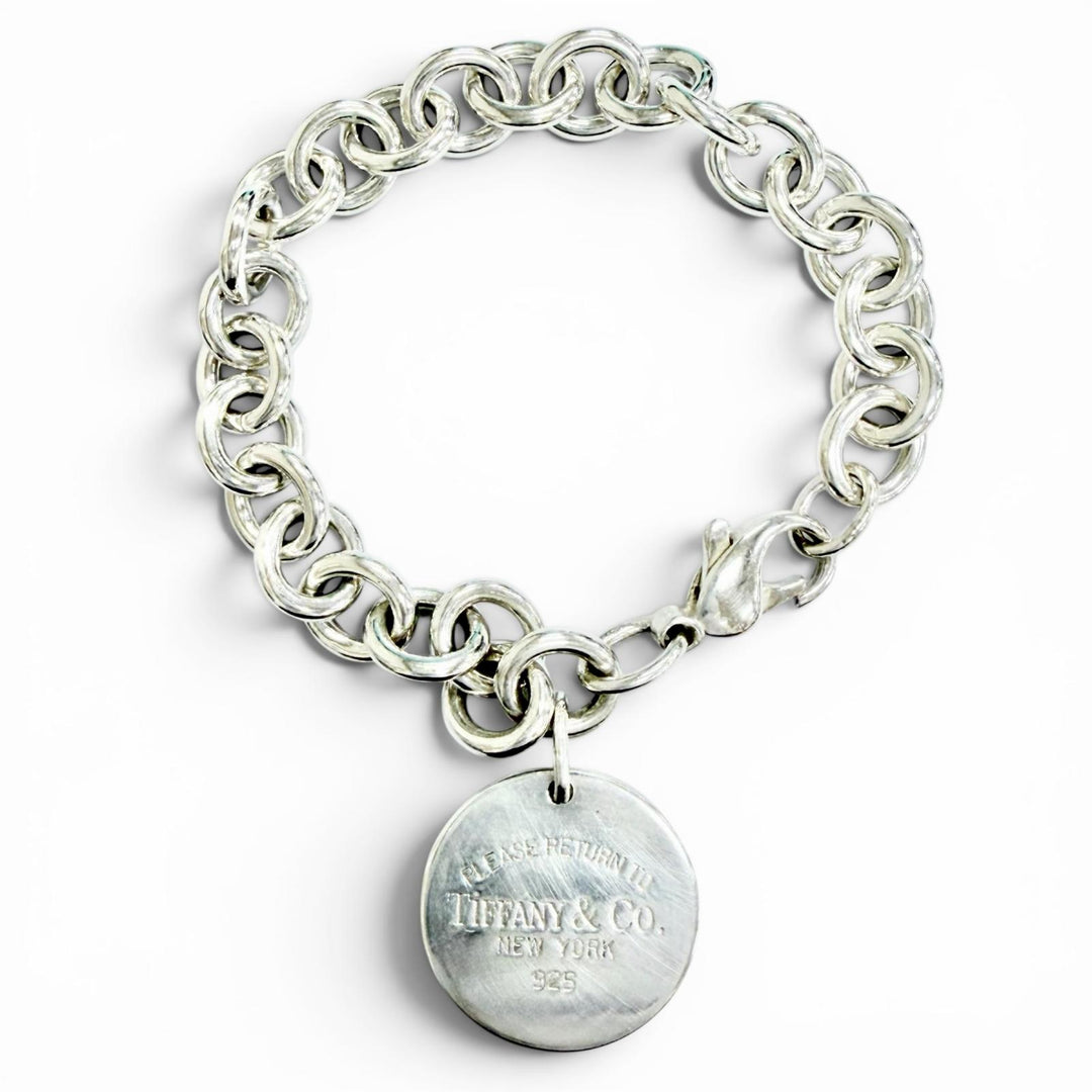 Great TIFFANY&Co. bracelet Return to Tiffany & Co. Round Tag Bracelet Silver 925