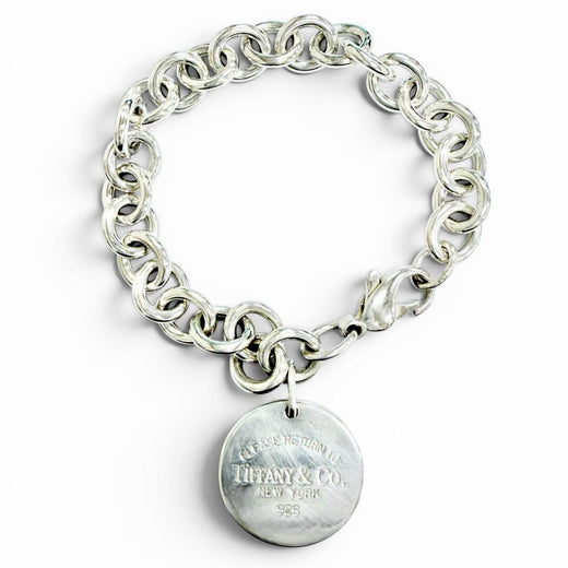 Great TIFFANY&Co. bracelet Return to Tiffany & Co. Round Tag Bracelet Silver 925