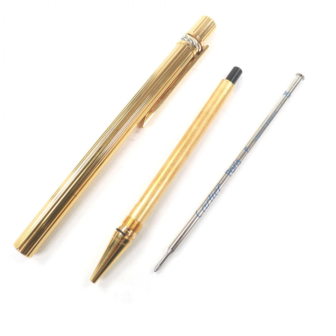 Great Cartier Ballpoint pen Trinity Twist Type gold mens