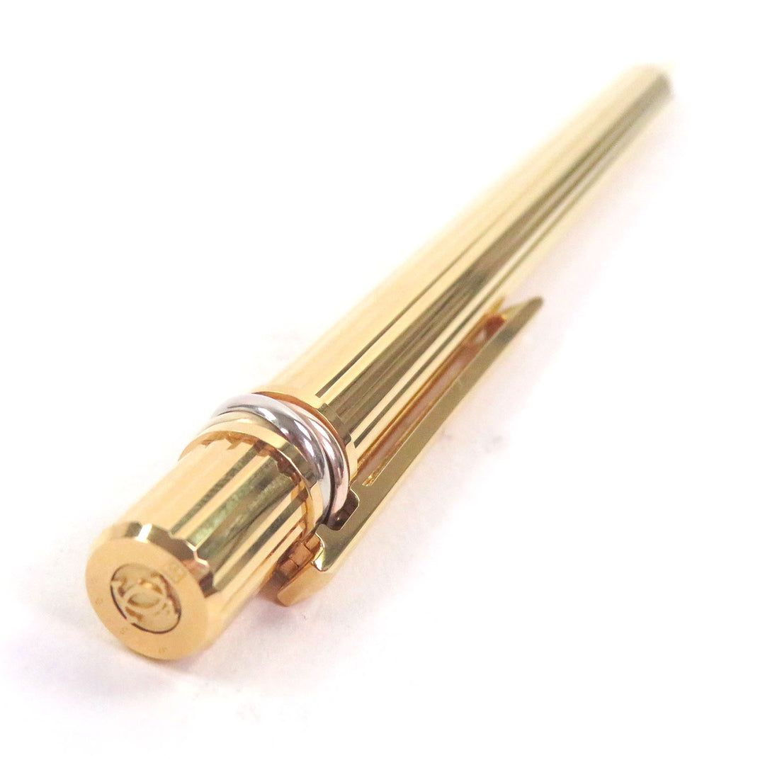 Great Cartier Ballpoint pen Trinity Twist Type gold mens