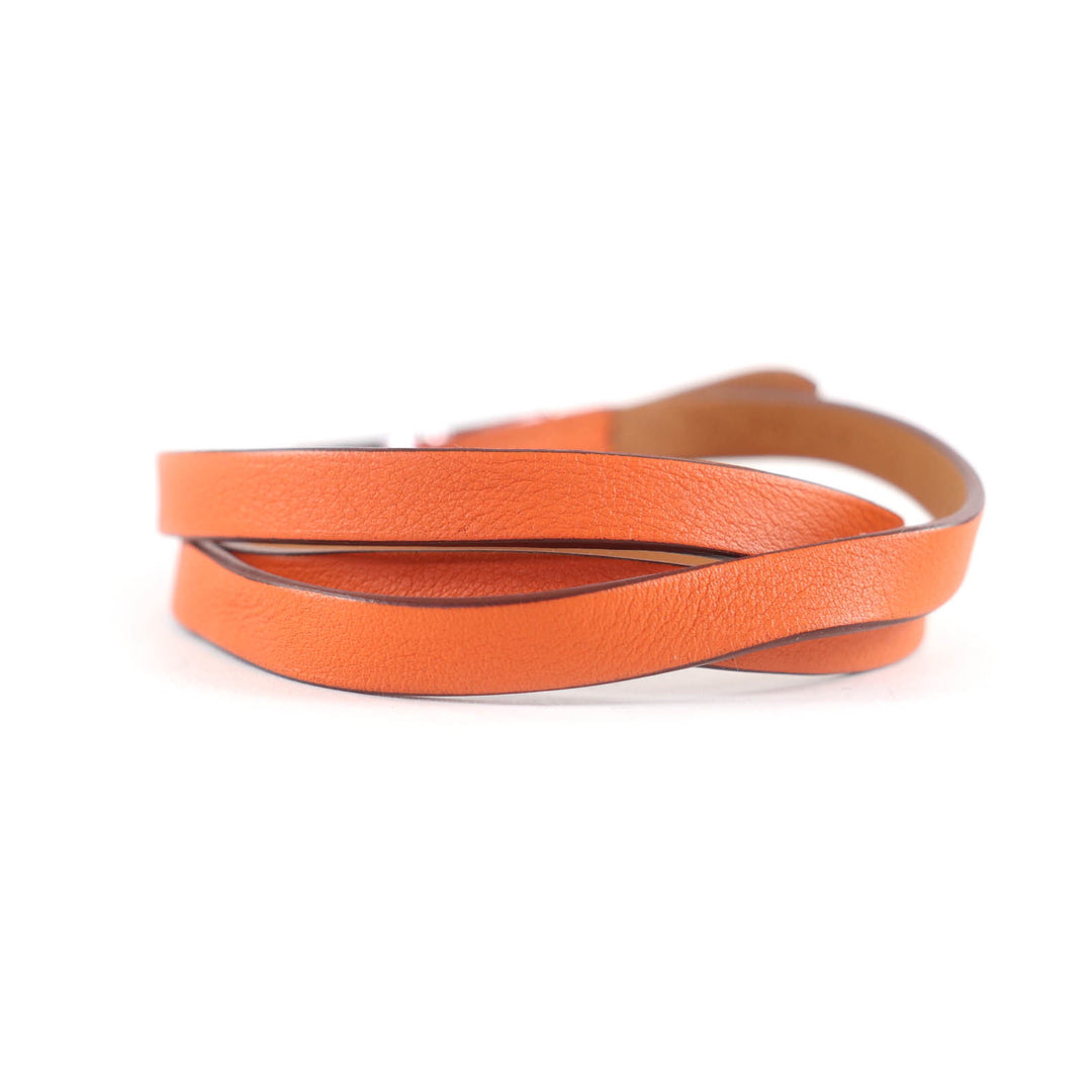 Excellent HERMES bracelet Beapi de Bourtour leather leather Women