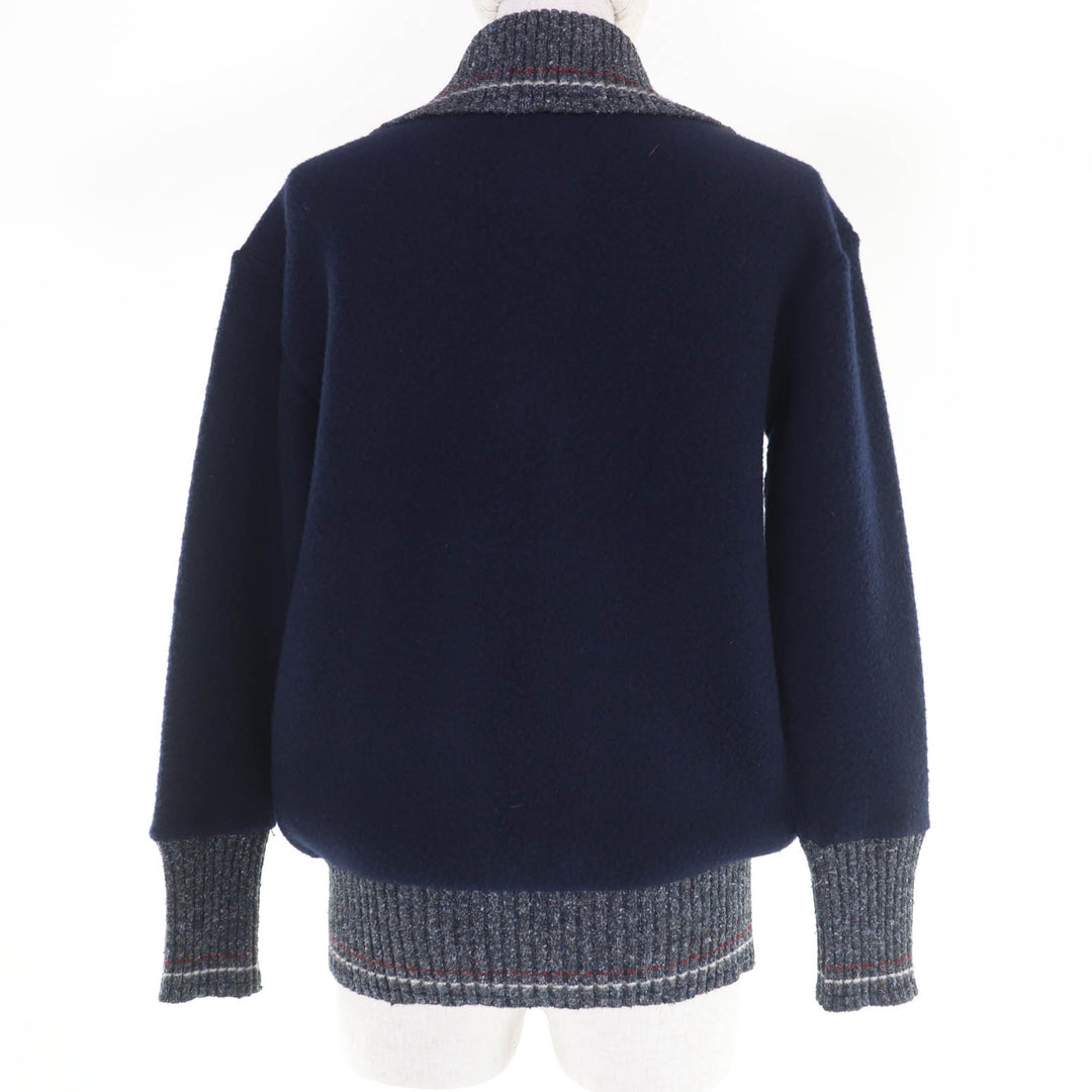 Excellent THOM BROWNE cardigan Cashmere blend long sleeve knit Navy 36 FJT350A
