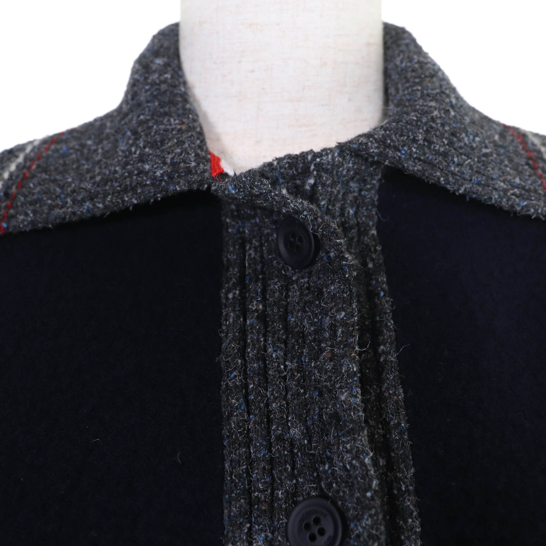 Excellent THOM BROWNE cardigan Cashmere blend long sleeve knit Navy 36 FJT350A