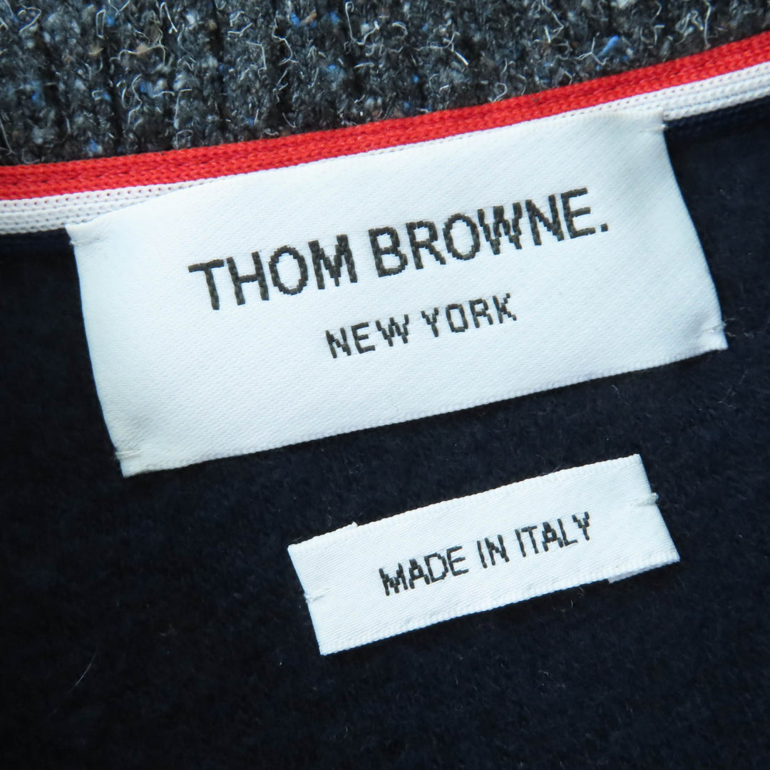 Excellent THOM BROWNE cardigan Cashmere blend long sleeve knit Navy 36 FJT350A