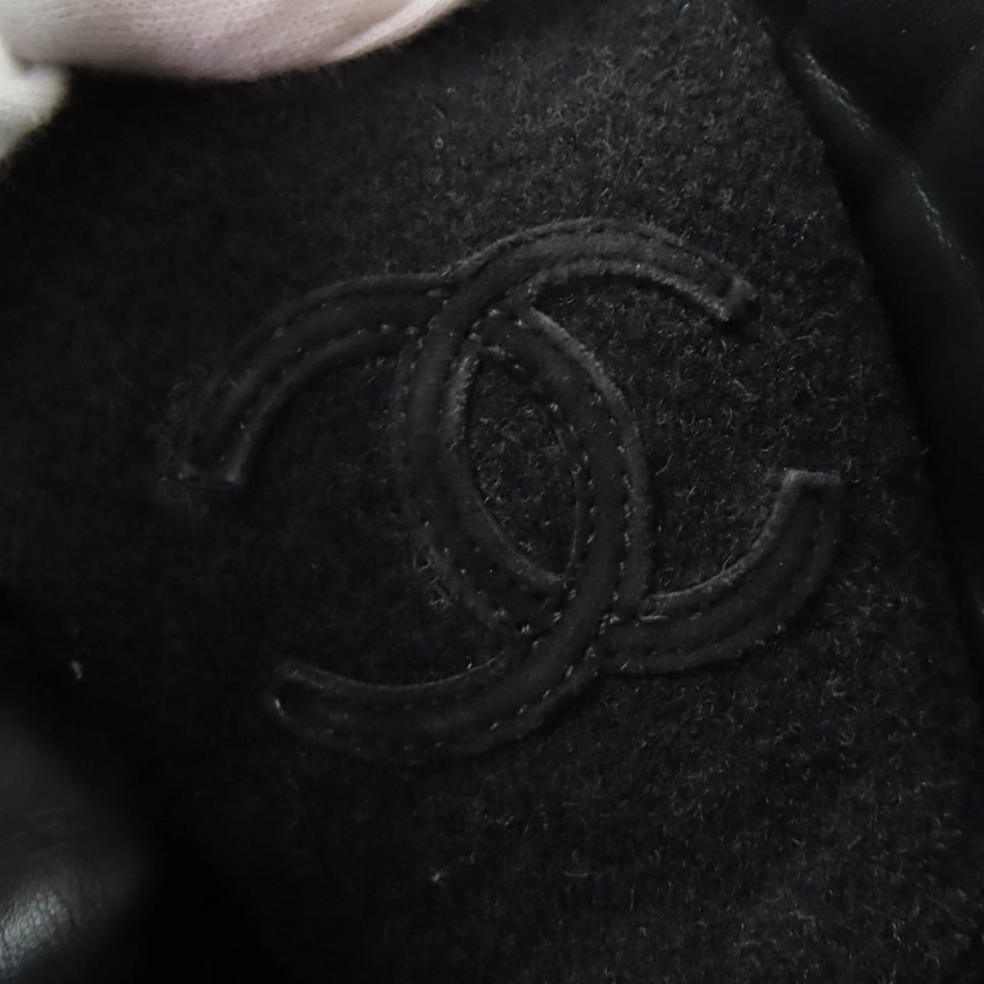 Great CHANEL short boots COCO Mark Matelassé Tweed Combat Boots black 39 G32142