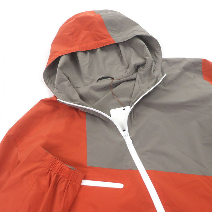 Pristine HERMES Blouson Panel packable windbreaker terracotta mens 46