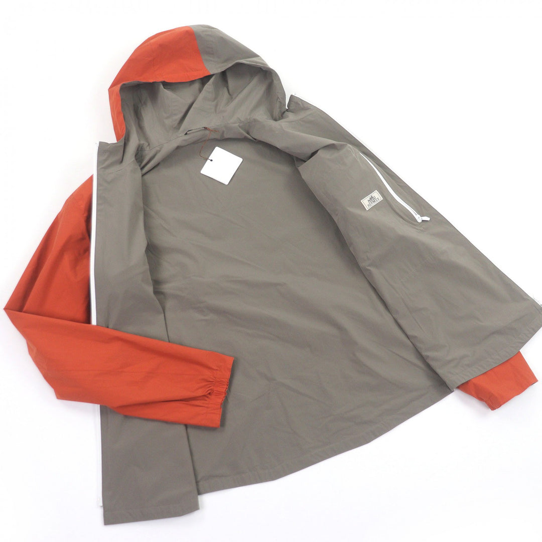 Pristine HERMES Blouson Panel packable windbreaker terracotta mens 46